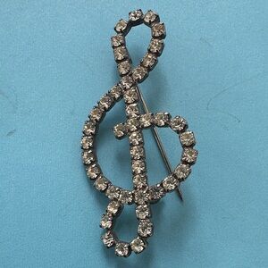 Sparkling Silver Crystal rhinestoneBrooch ,vintage